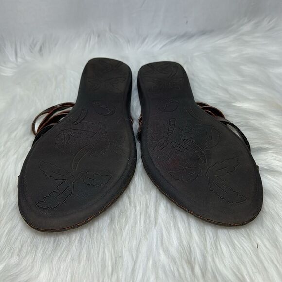 Born BOC Alisha Brown Faux Leather Strappy Thong Sandals Sz 10 - Picture 6 of 6
